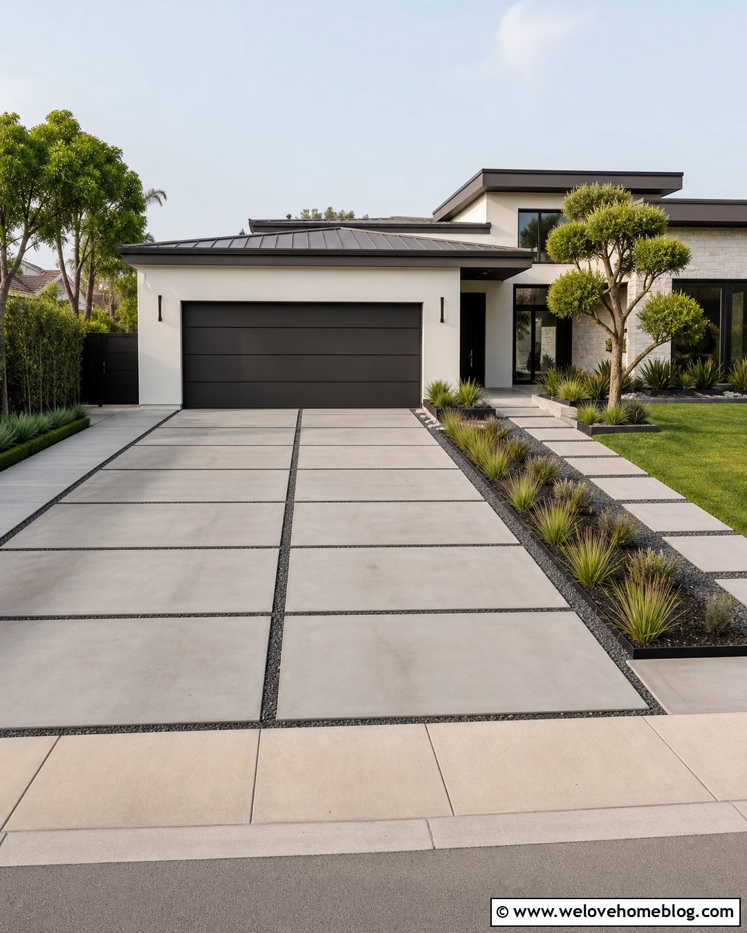 Large Square Concrete Mold Driveway - 20 concrete mold driveway ideas