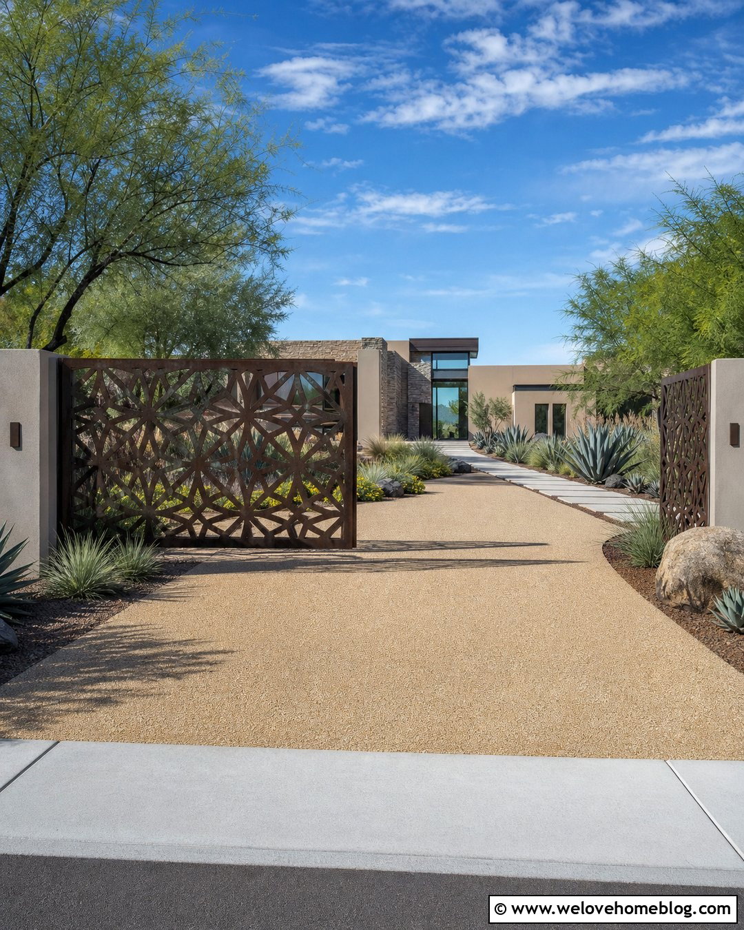 Laser Cut Driveway Gate - 45 Driveway Gate Ideas