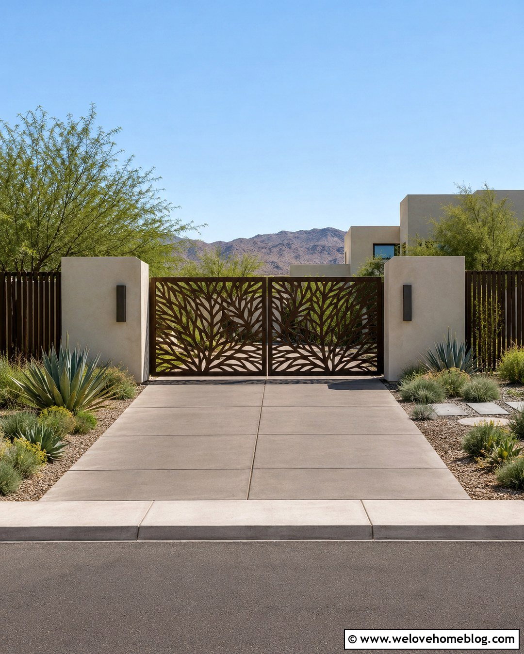 Laser Cut Metal Double Driveway Gates - 20 Double Driveway Gates Ideas