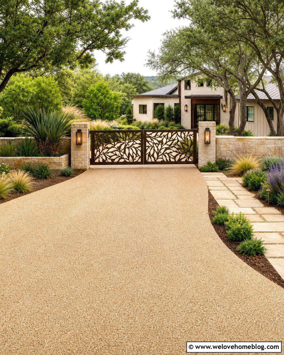 Laser Cut Metal Driveway Gate - 35 Driveway Entry Gates and Entrance Ideas