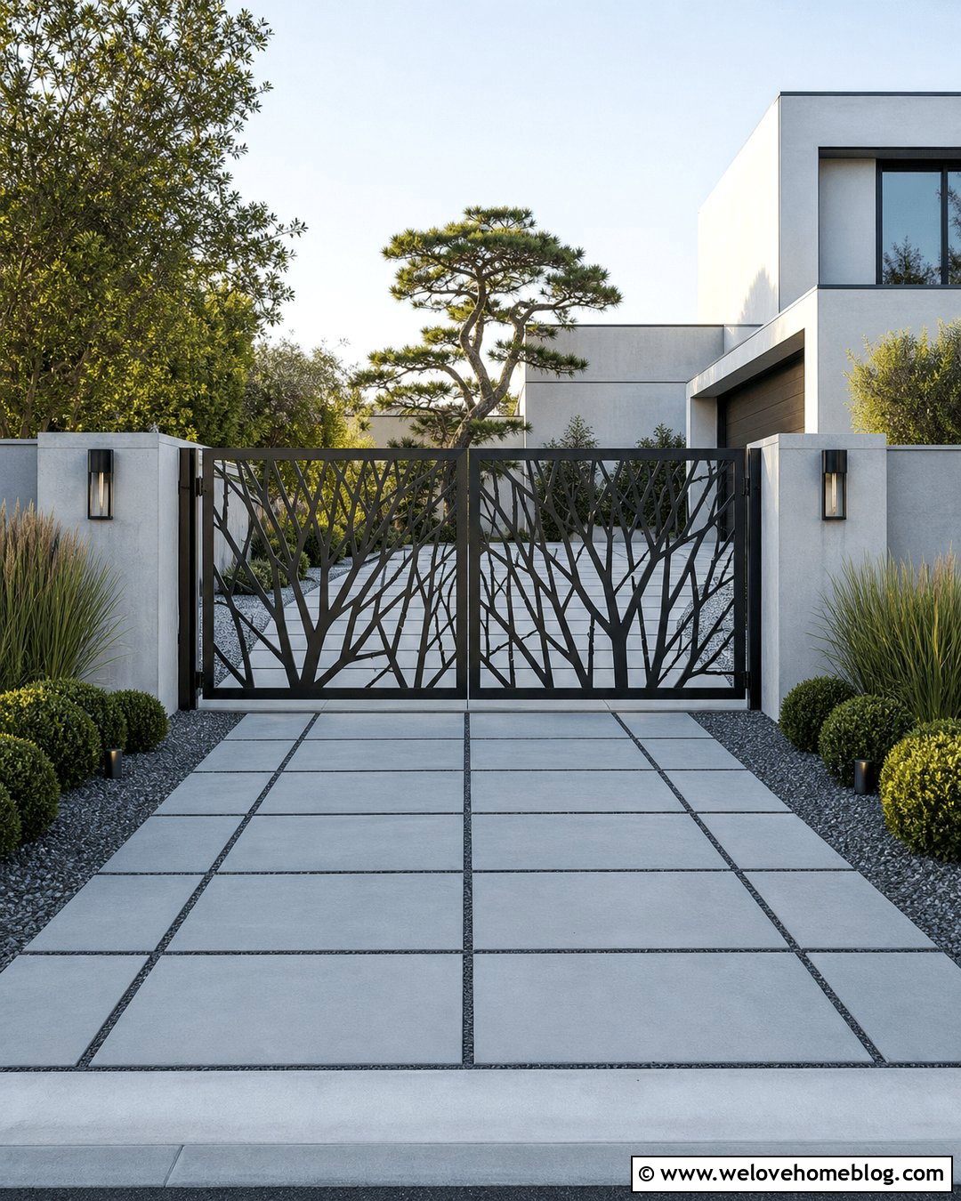 Laser Cut Metal Driveway Gate - 35 entrance gates driveway ideas