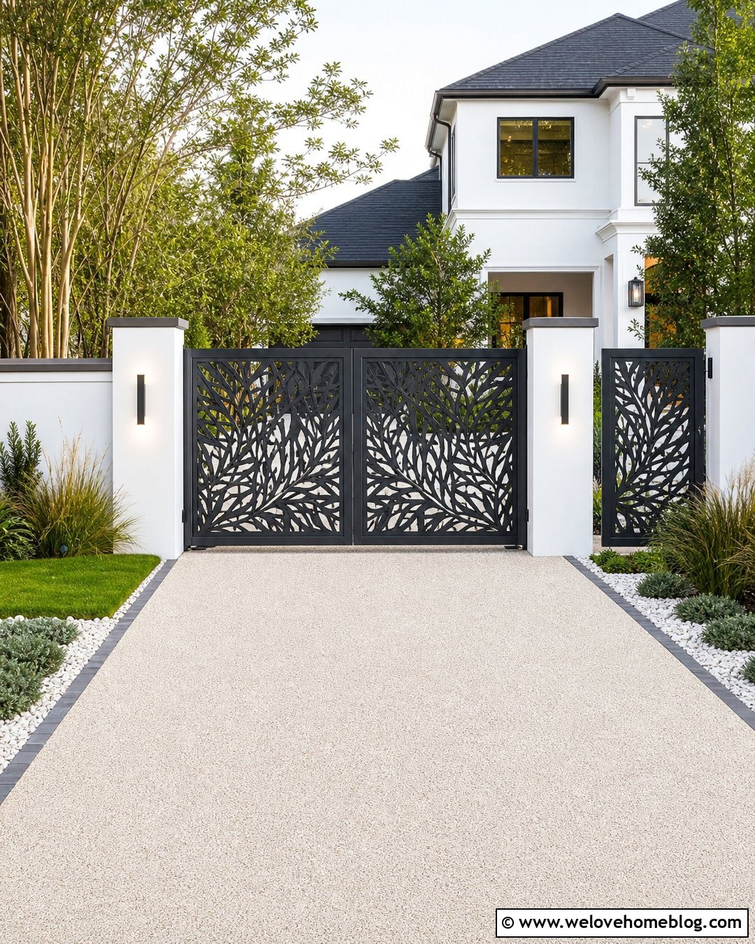 Laser Cut Steel Driveway Gate - 40 unique driveway gates