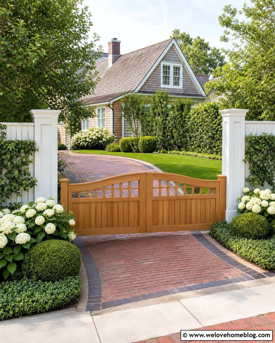 Lattice Top Wood Driveway Gate - 35 Wood Gates Driveway Ideas