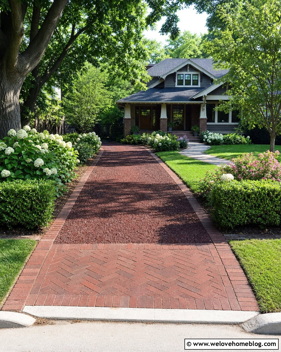 Lava Rock Driveway With Brick Apron - 20 lava rock driveway ideas
