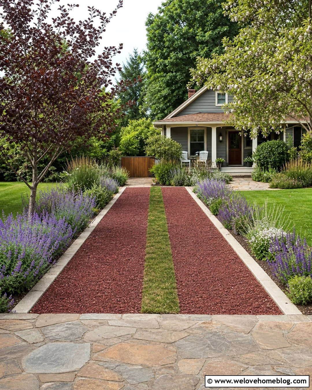 Lava Rock Driveway With Grass Center Strip - 20 lava rock driveway ideas