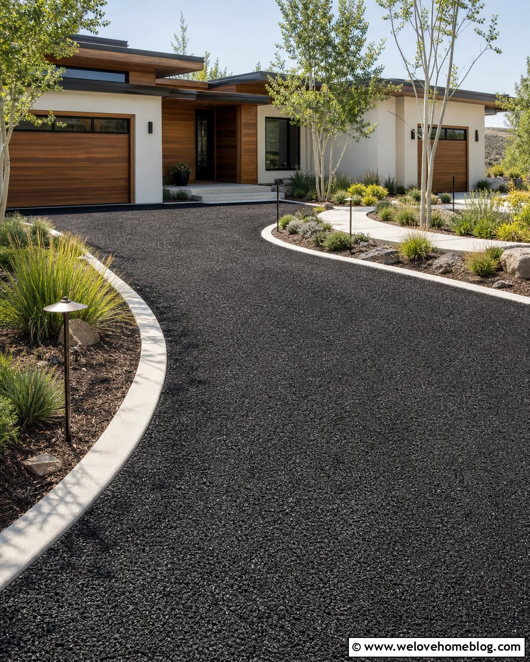 Lava Rock Driveway With Low Voltage Lighting - 20 lava rock driveway ideas