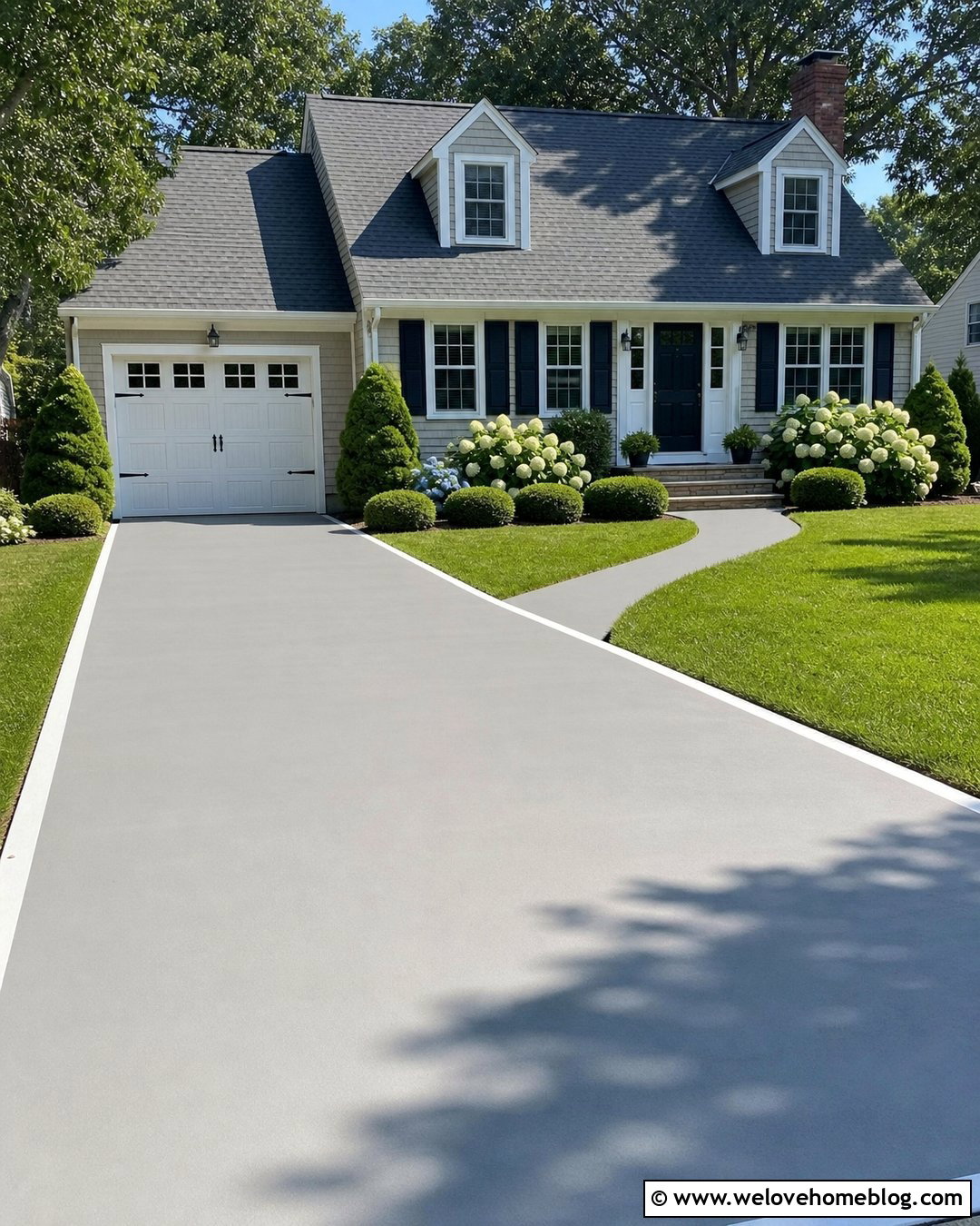 Light Gray Driveway Paint With White Border - 30 driveway paint ideas