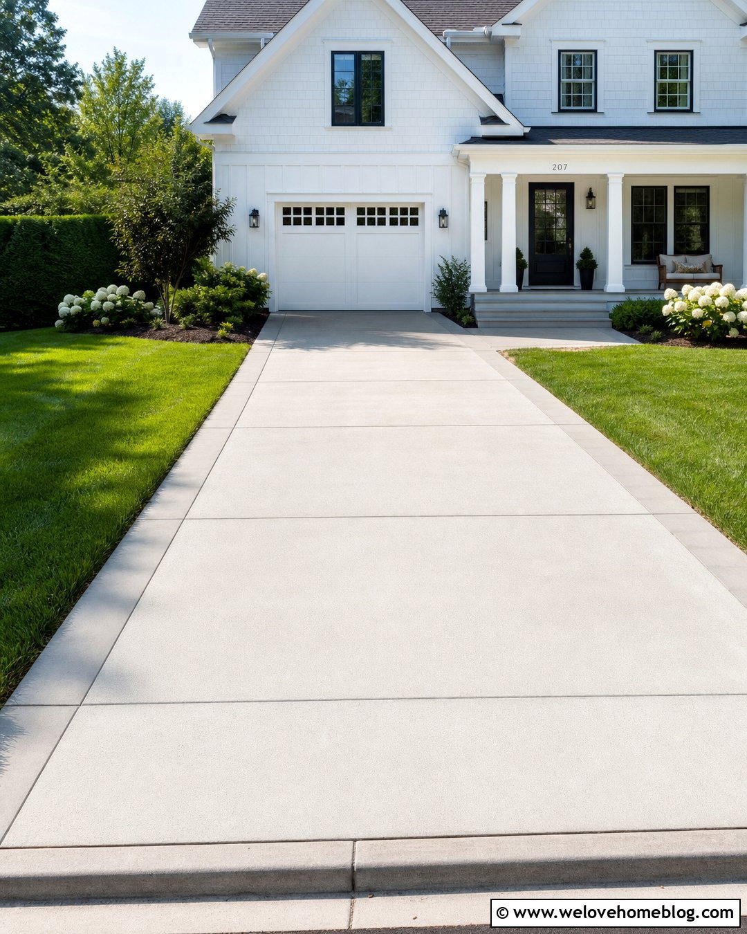 Light Gray Sand Finish Concrete Driveway - 20 Sand Finish Concrete Driveway Ideas