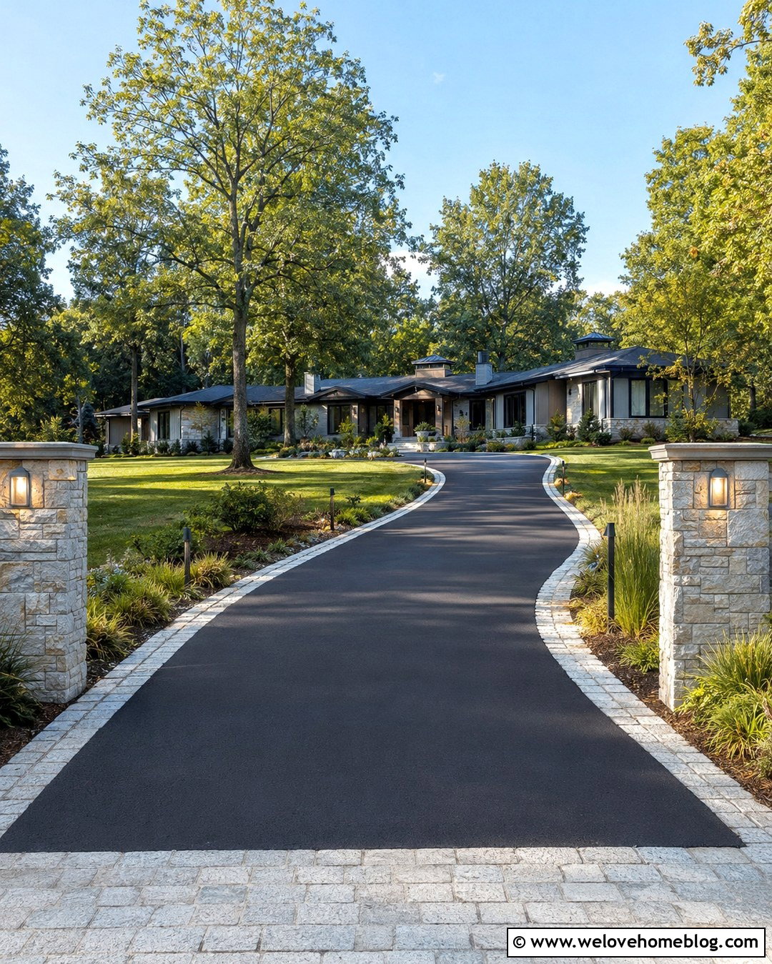 Lighted Acreage Driveway - 20 Acreage Driveway Ideas