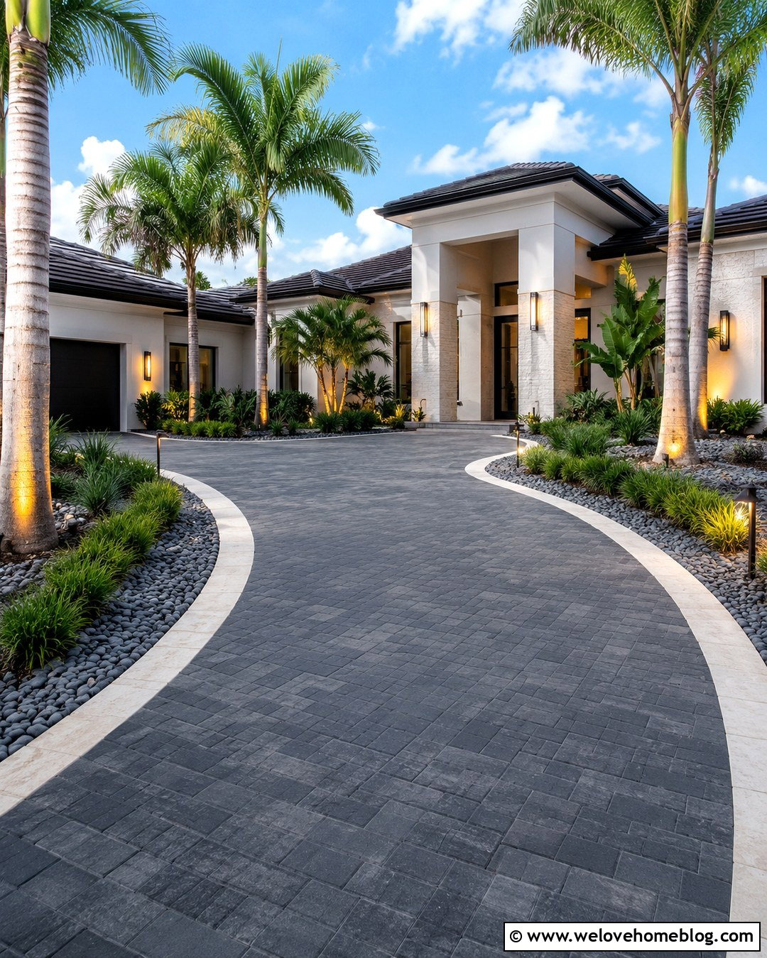 Lighted Palm Tree Driveway - 20 Driveway With Palm Trees Ideas