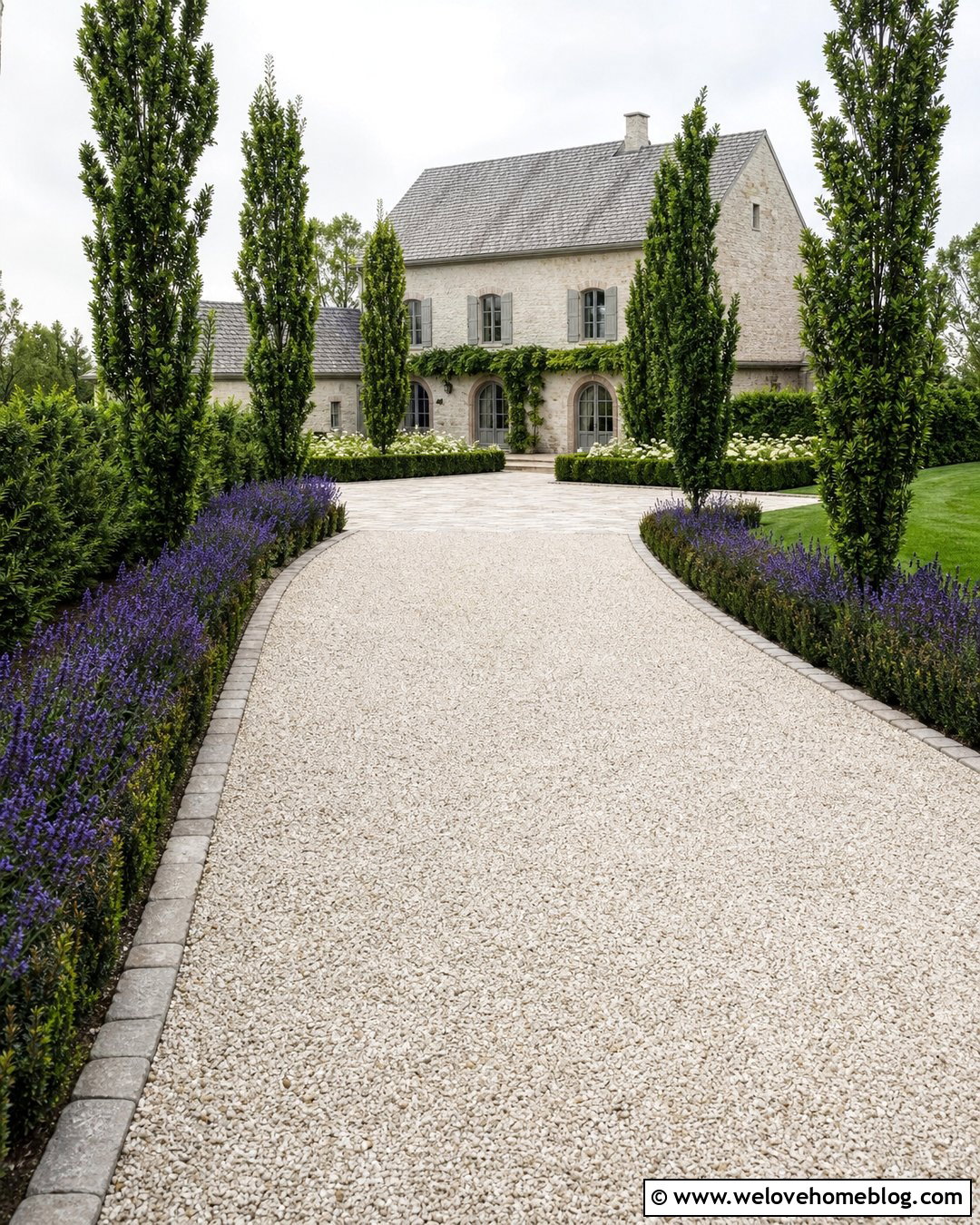Limestone Gravel Driveway Flooring - 35 Driveway Flooring Ideas