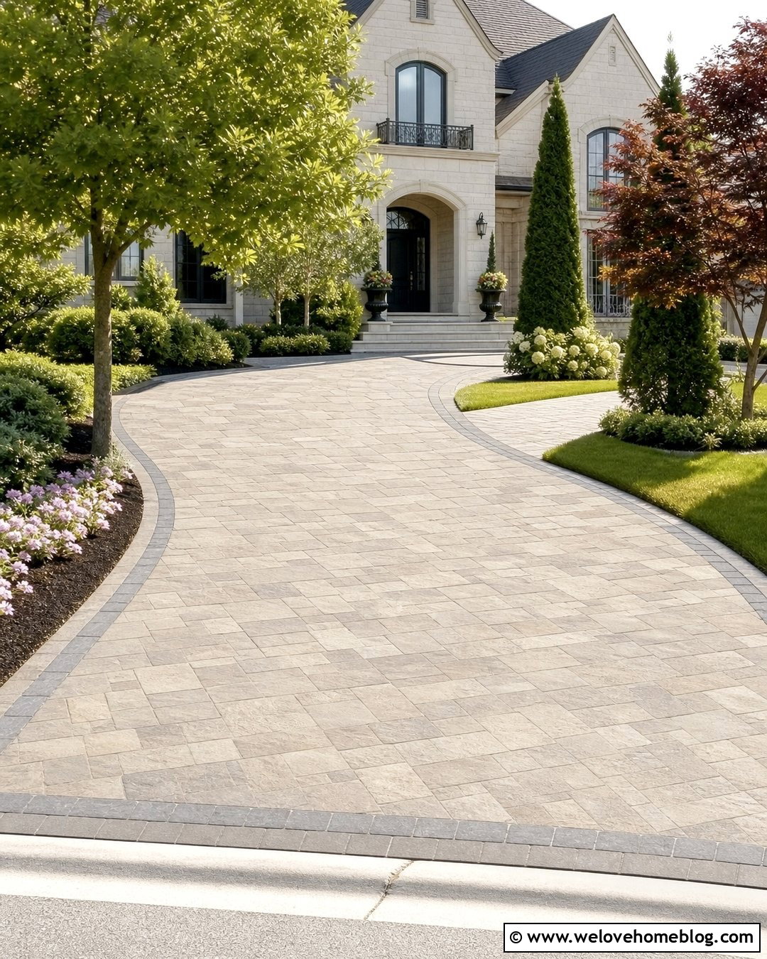 Limestone Paver Driveway