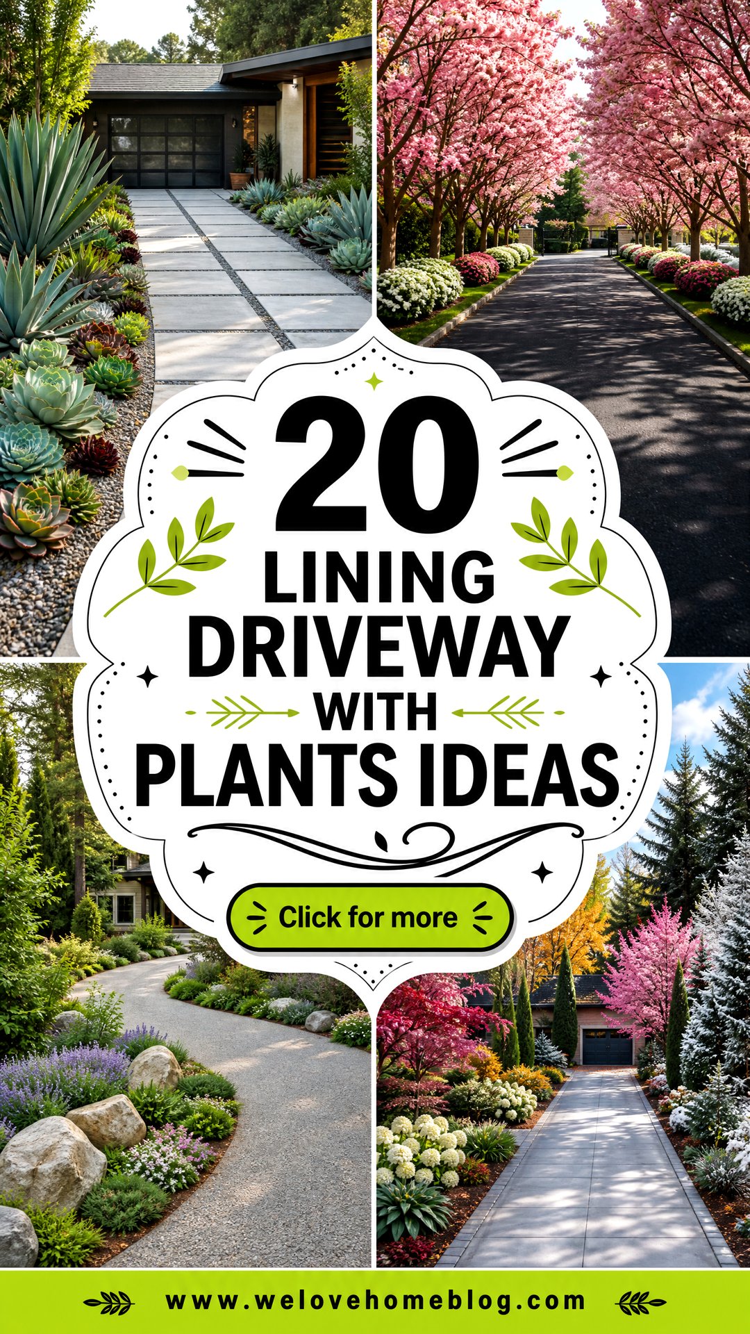 20 Lining Driveway With Plants Ideas for a Lush Entrance - 20 Lining Driveway With Plants Ideas for a Lush Entrance