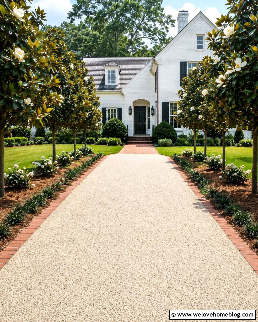 Little Gem Magnolia Resin Driveway - 25 trees to line driveway ideas