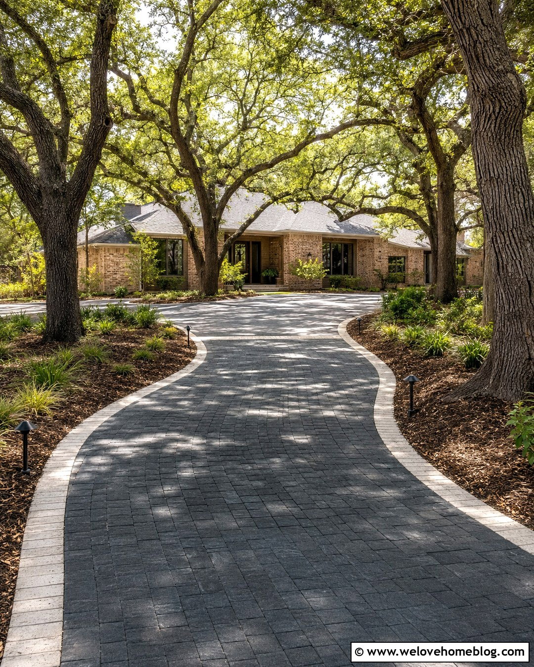 Live Oak Tree Lined Driveway With Low Voltage Lighting - 20 live oak tree lined driveway ideas
