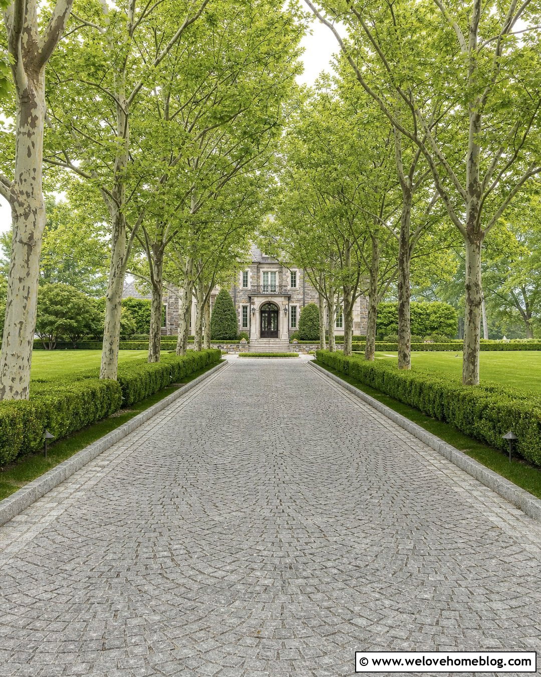 London Plane Tree Cobblestone Driveway - 20 Fast Growing Driveway Trees Ideas