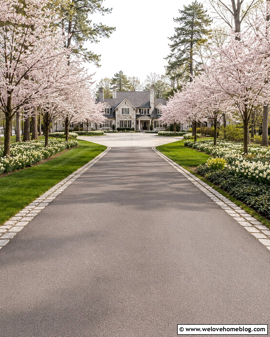 Long Cherry Blossom Driveway - 20 cherry blossom driveway ideas