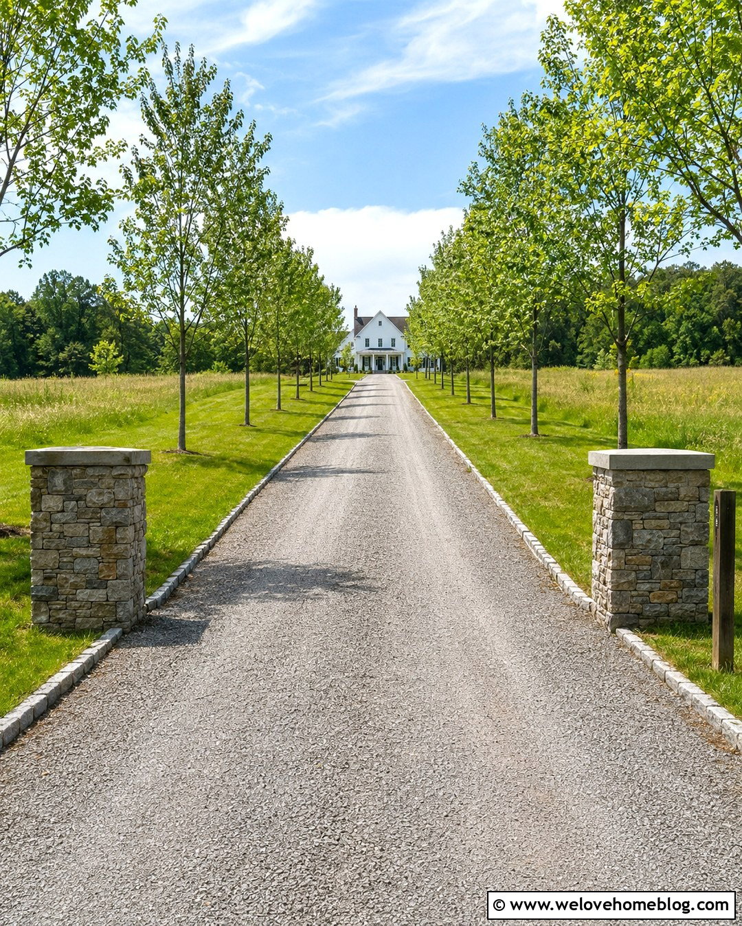 Long Crusher Run Driveway With Tree Lined Entrance - 20 Crusher Run Driveway Ideas