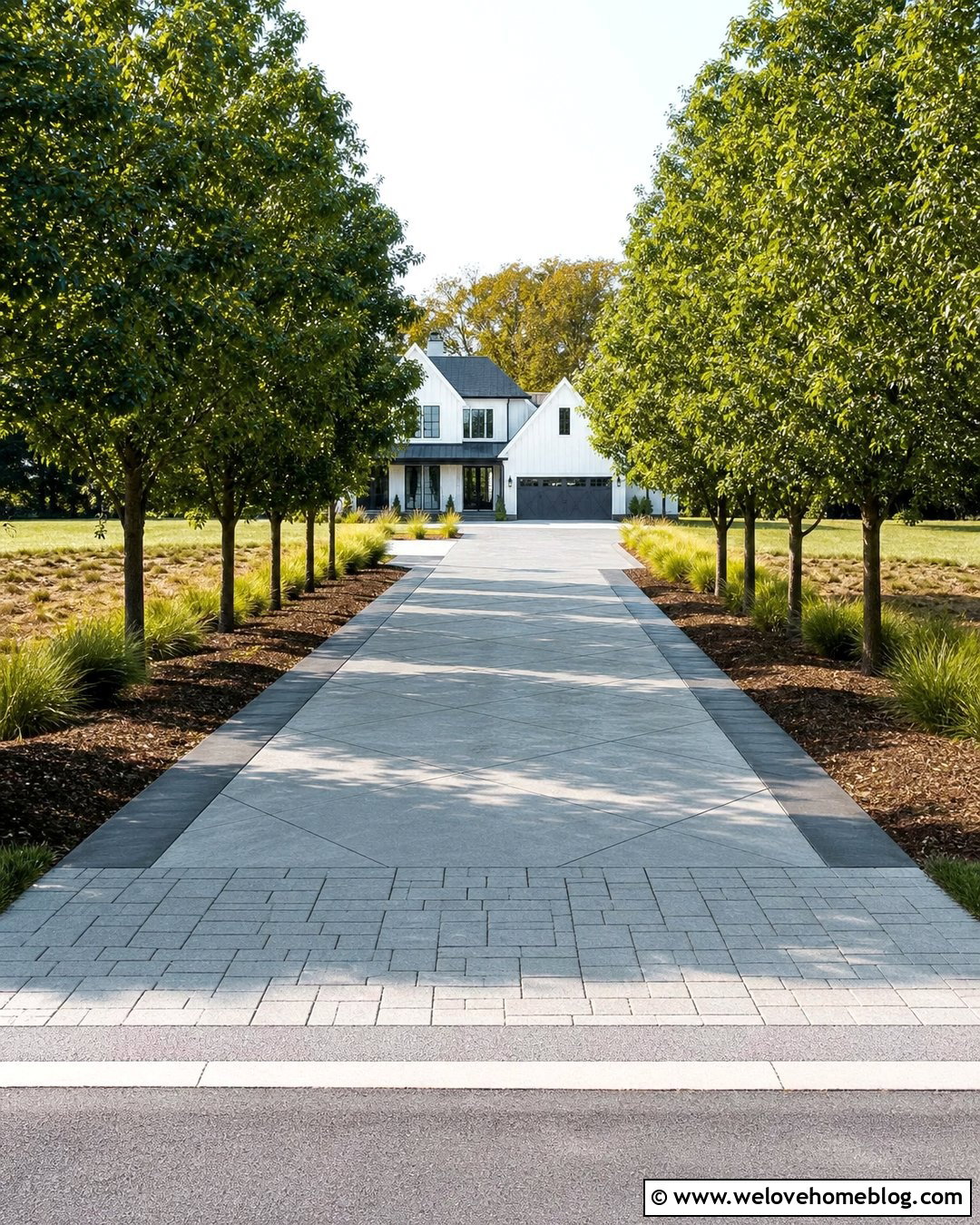 Long Diamond Cut Concrete Driveway - 20 Diamond Cut Concrete Driveway Ideas