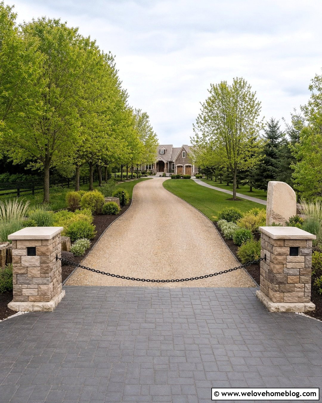 Long Driveway Chain Barrier - 20 Driveway Chain Barrier Ideas
