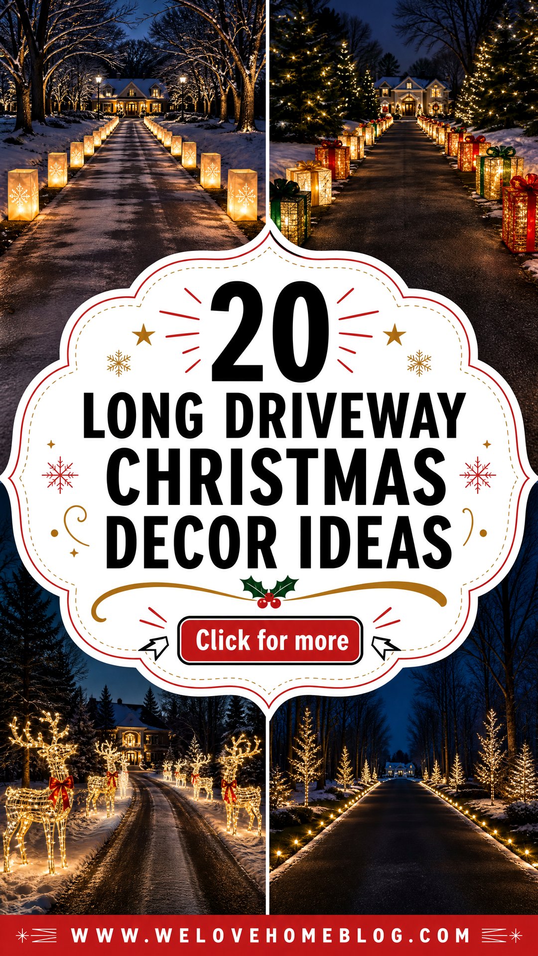 20 Long Driveway Christmas Decor Ideas for a Magical Welcome - 20 Long Driveway Christmas Decor Ideas for a Magical Welcome