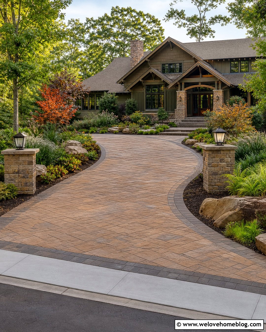 Long Driveway For A Craftsman House - 45 long driveway ideas