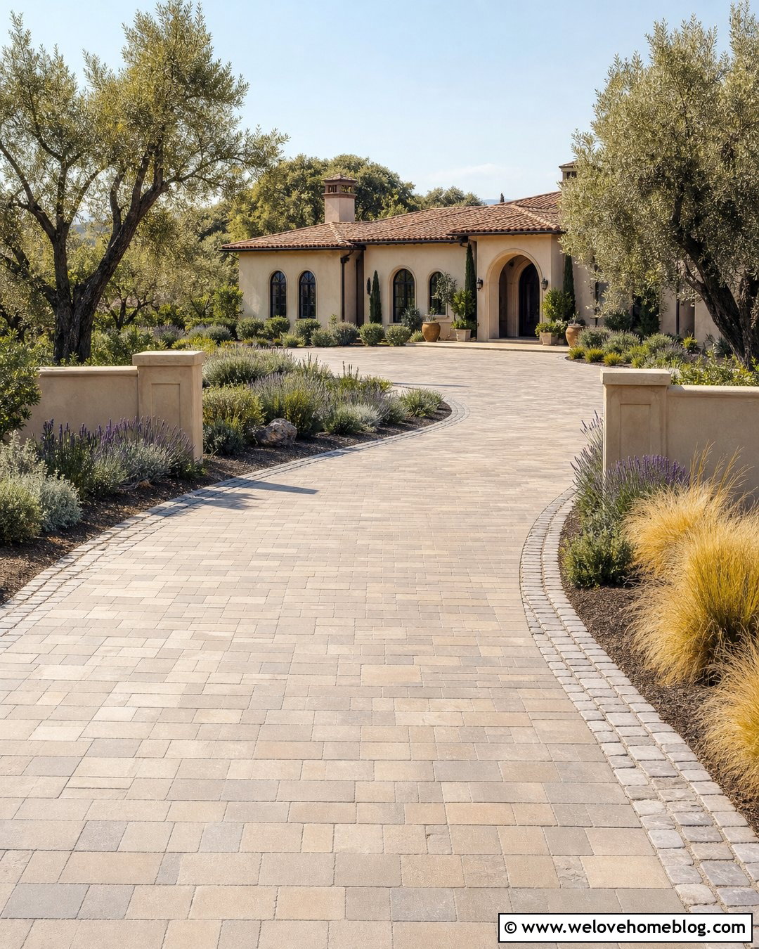 Long Driveway For A Mediterranean House - 45 long driveway ideas