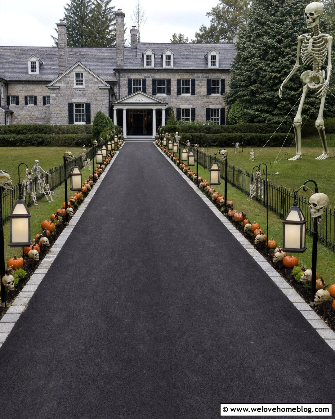 Long Driveway Giant Skeleton Finale - 20 Long Driveway Halloween Decorations Ideas
