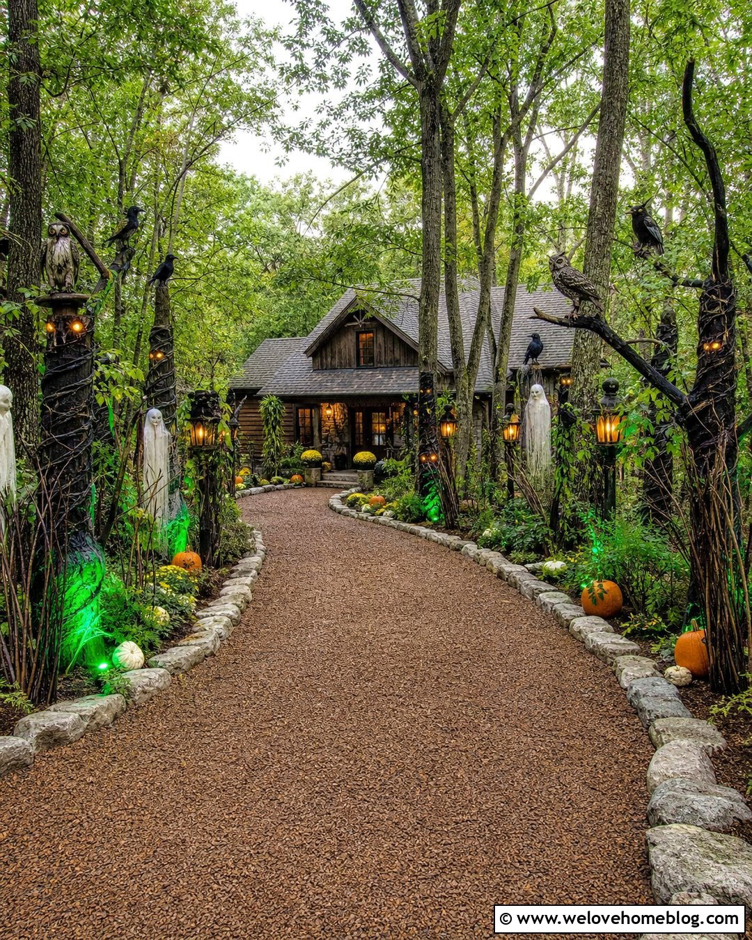 Long Driveway Haunted Forest - 20 Long Driveway Halloween Decorations Ideas