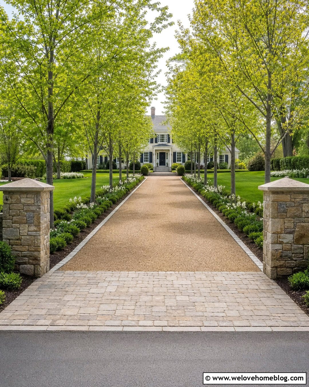 Long Driveway Landscaping With Trees - 20 front house driveway landscaping ideas