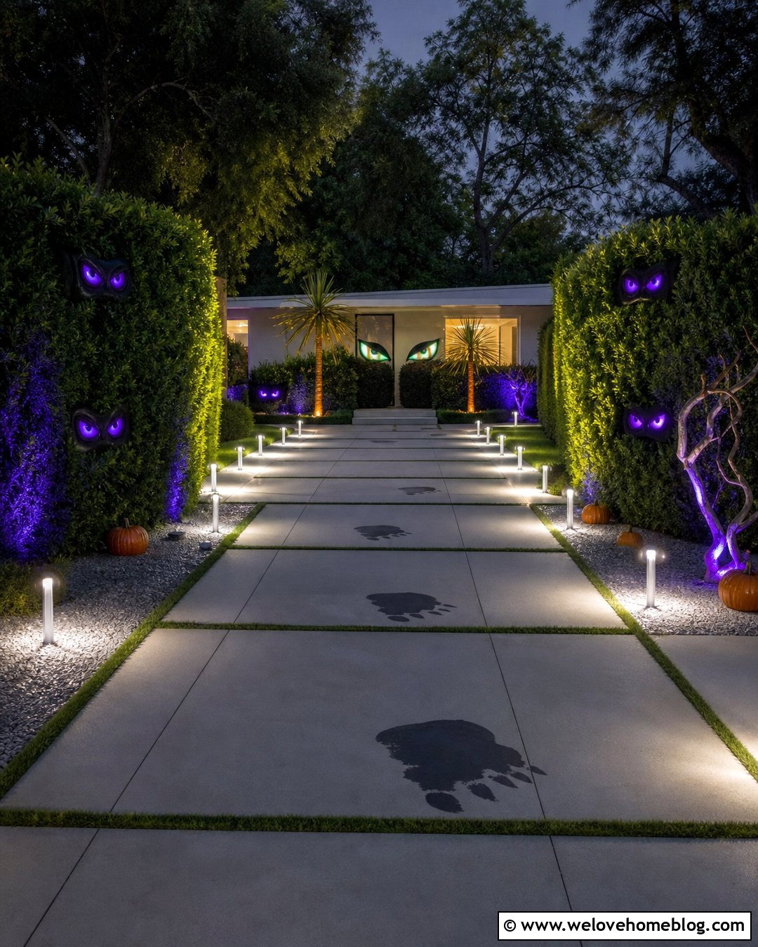 Long Driveway Monster Eye Landscaping - 20 Long Driveway Halloween Decorations Ideas