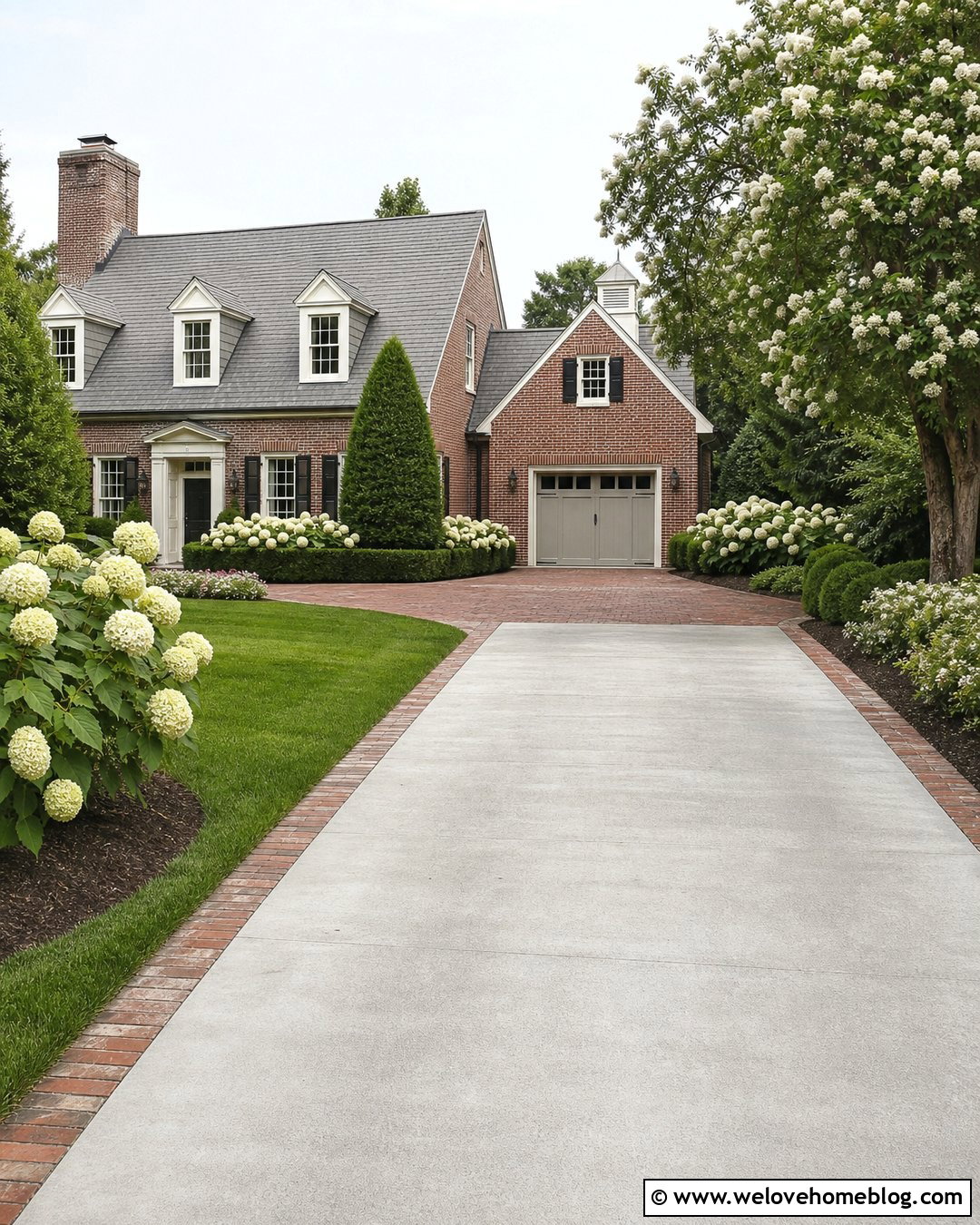 Long Driveway With Brick Edging - 20 landscaping a long driveway ideas