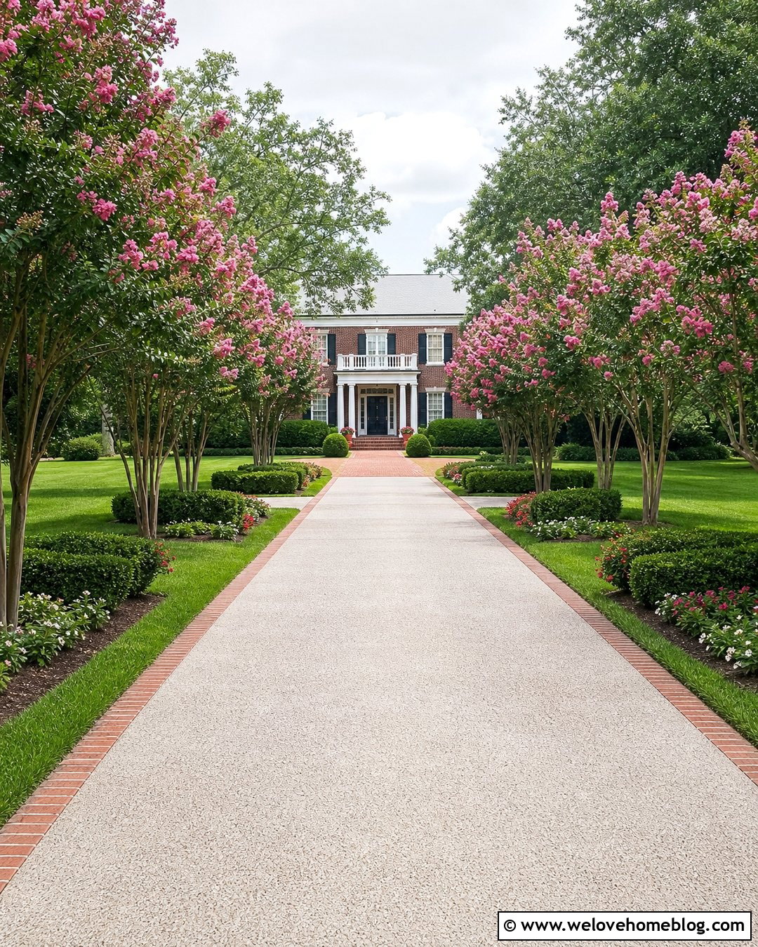 Long Driveway With Crape Myrtle Trees - 40 Long Driveway Landscaping Ideas