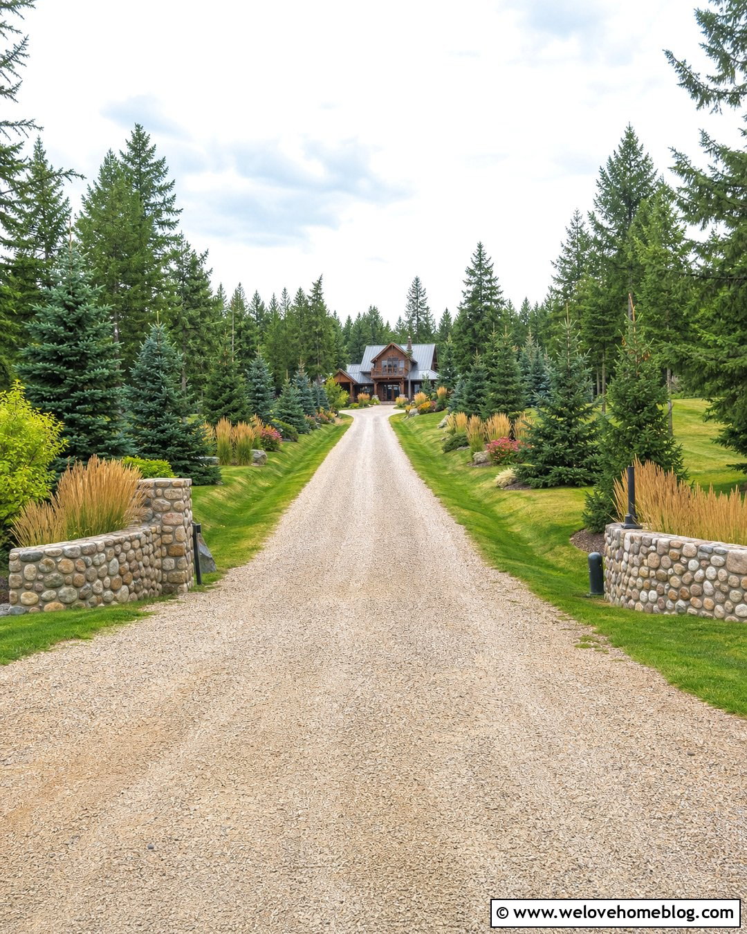 Long Driveway With Evergreen Tree Rows - 35 long driveway landscaping country roads ideas