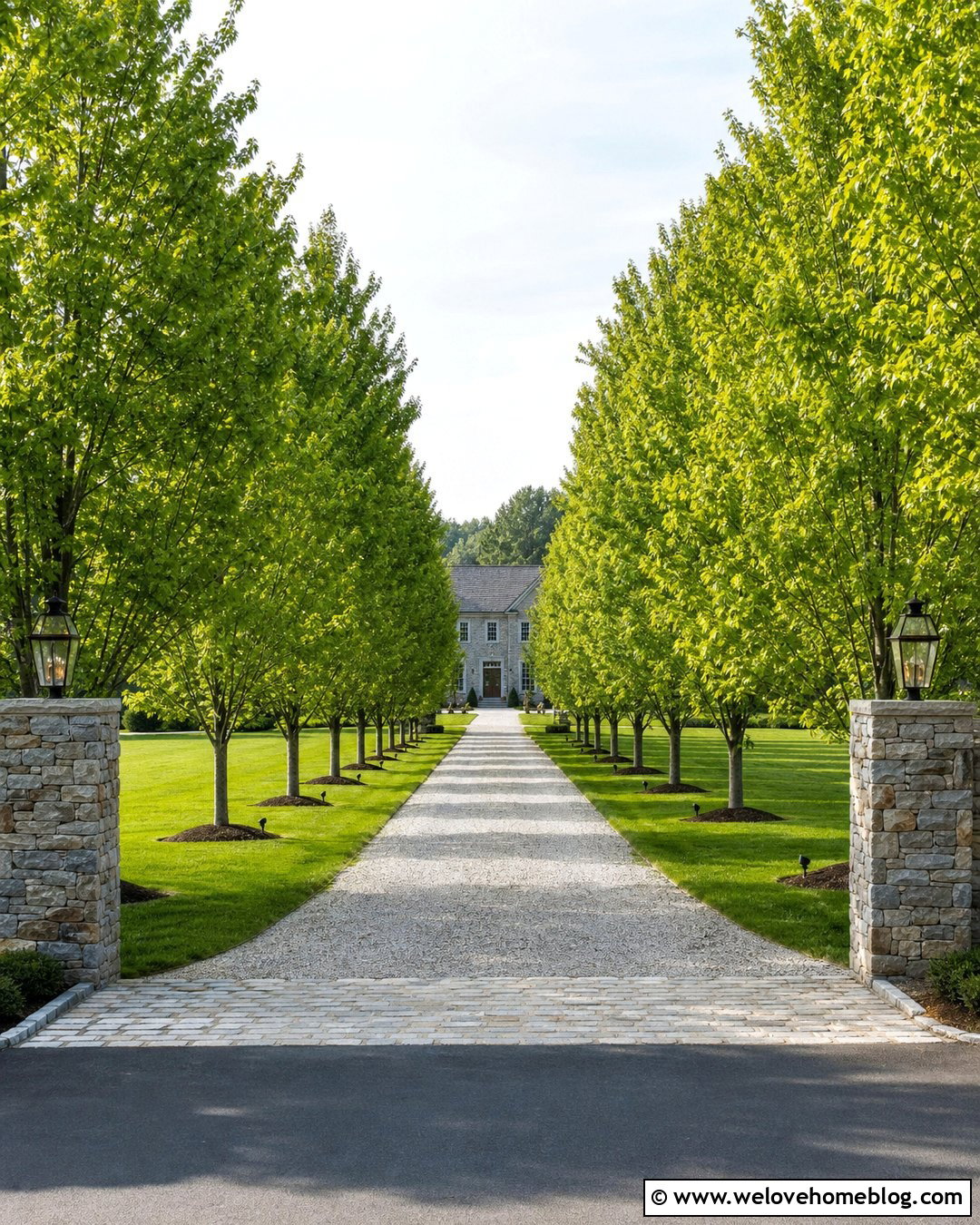 Long Driveway With Matching Tree Rows - 40 landscaping along driveway ideas