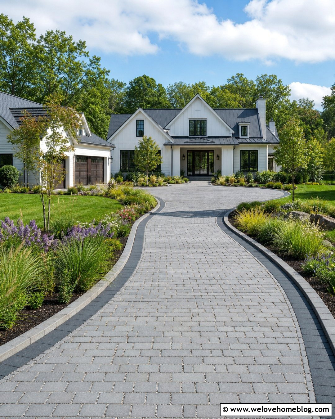 Long Driveway With Permeable Pavers - 25 house with long driveway ideas