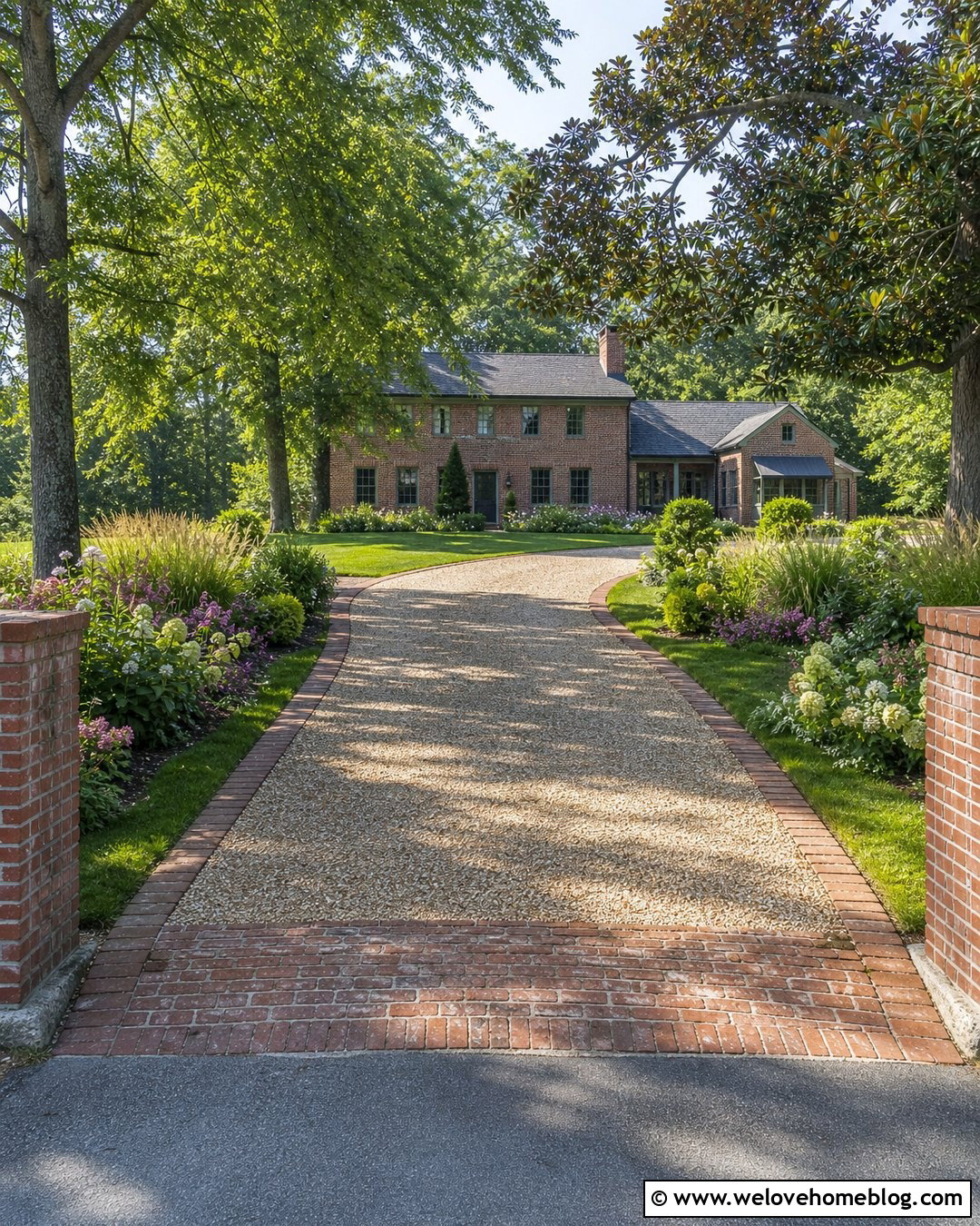 Long Driveway With Reclaimed Brick Edging - 35 long driveway landscaping country roads ideas