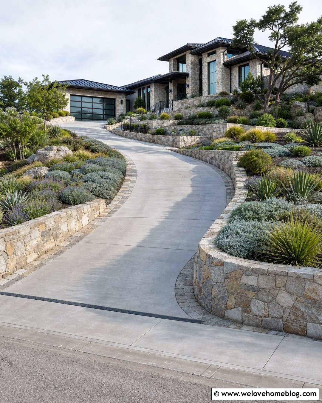 Long Driveway With Retaining Walls - 25 long driveway house ideas