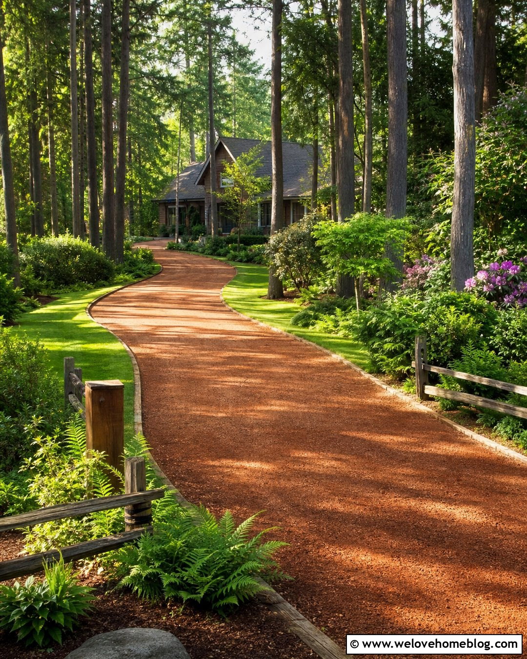 Long Driveway With Rustic Timber Edging - 35 long driveway landscaping country roads ideas