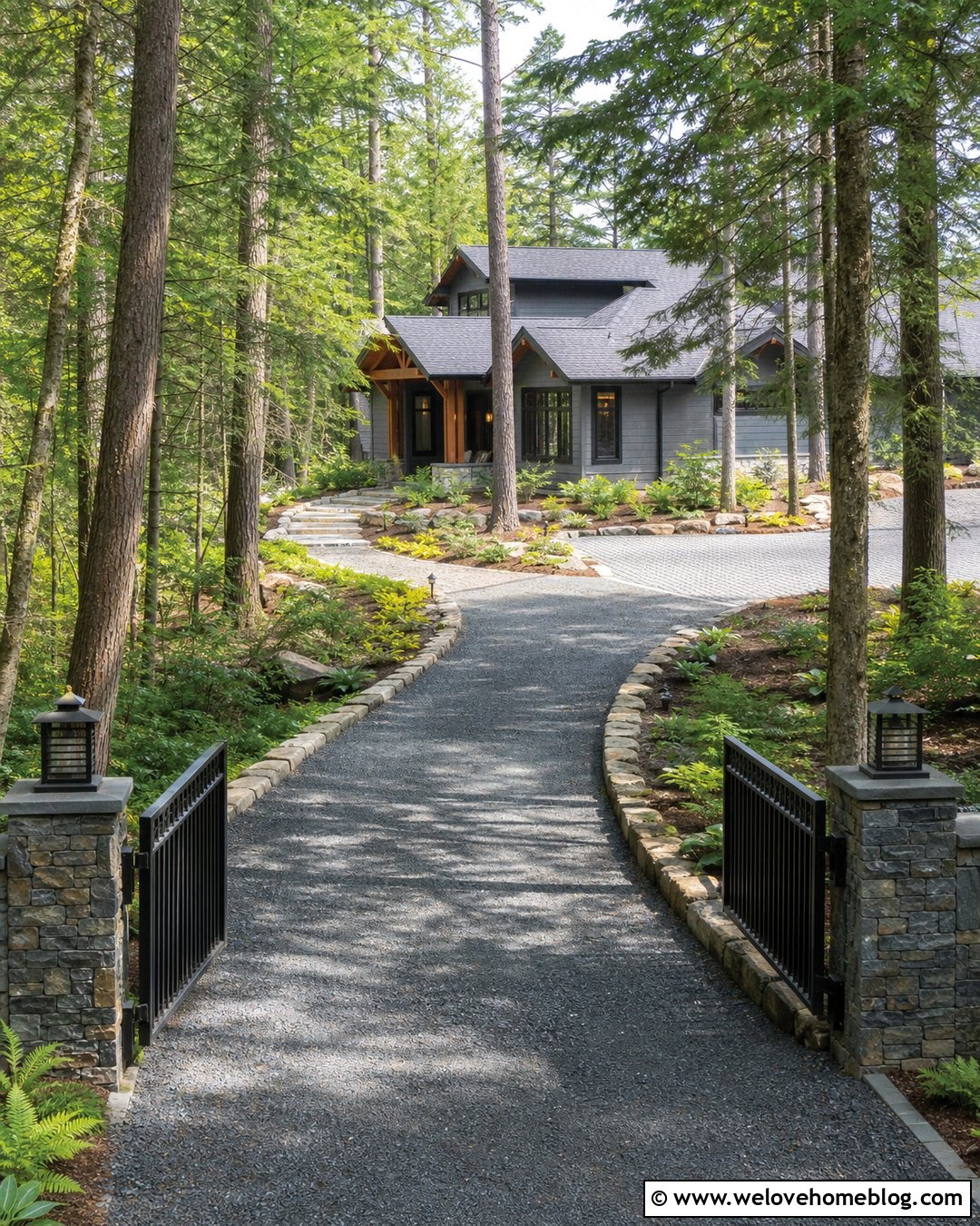Long Driveway With Wooded House - 25 house with long driveway ideas