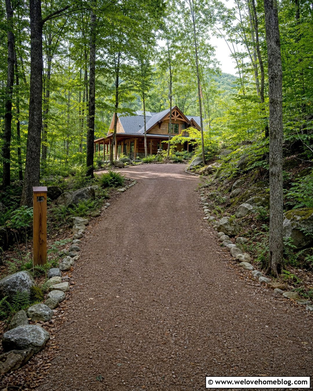 Long Gravel Driveway For A Rustic Cabin - 45 long driveway ideas
