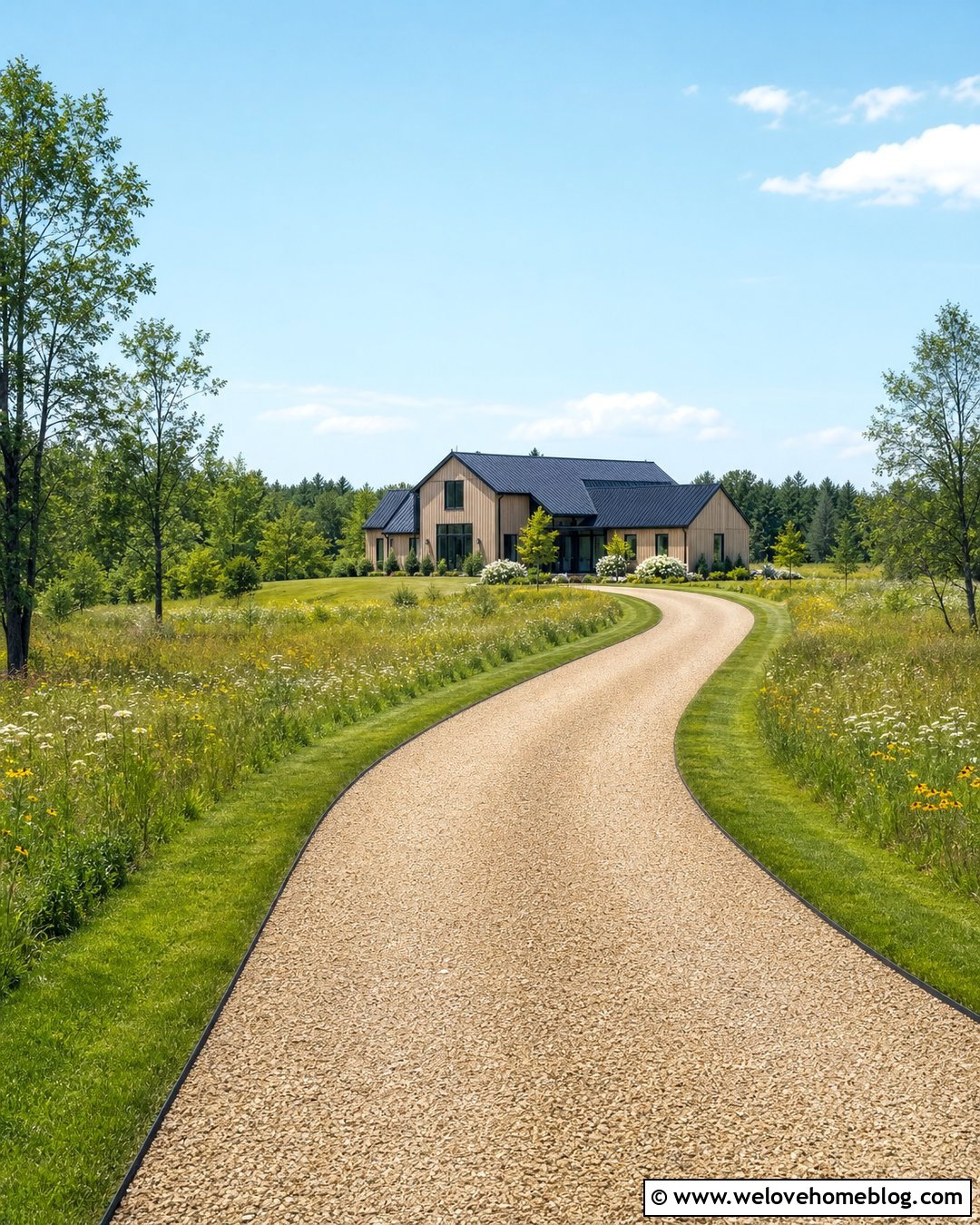 25 Long Gravel Driveway Ideas for Rustic, Low-Cost Curb Appeal