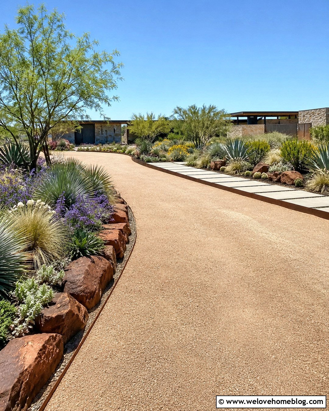 Long Gravel Driveway With Desert Landscaping - 20 long gravel driveway landscaping ideas