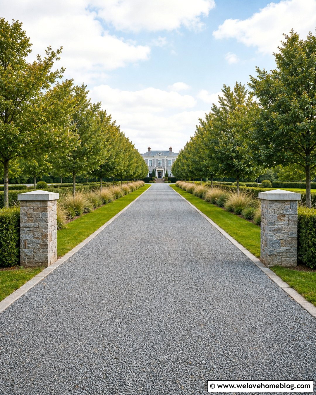 Long Gravel Driveway With Tree Lined Borders - 20 Gravel Driveway Pictures Ideas