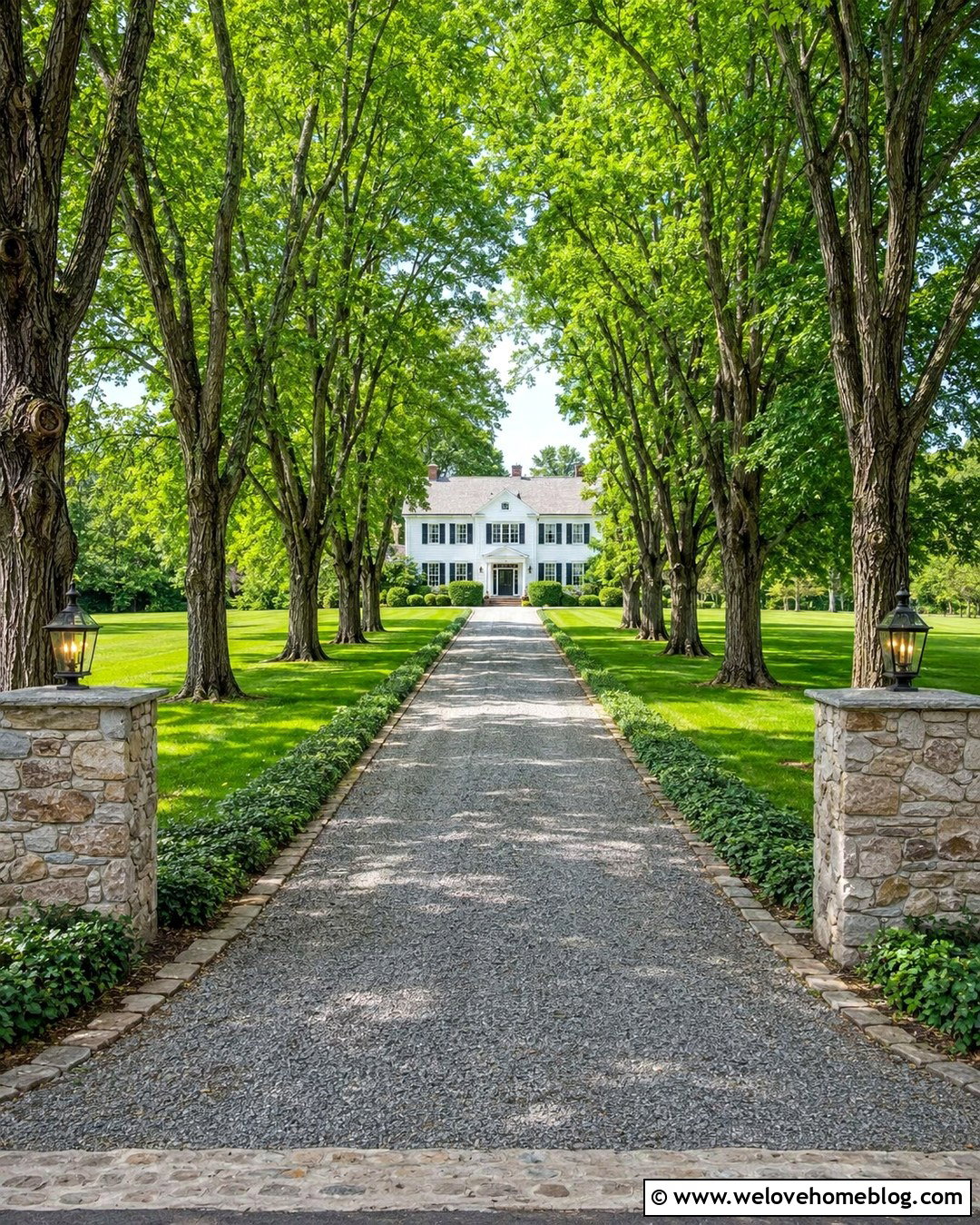Long Gravel Driveway With Tree Lined Entry - 20 long driveway entry landscaping ideas