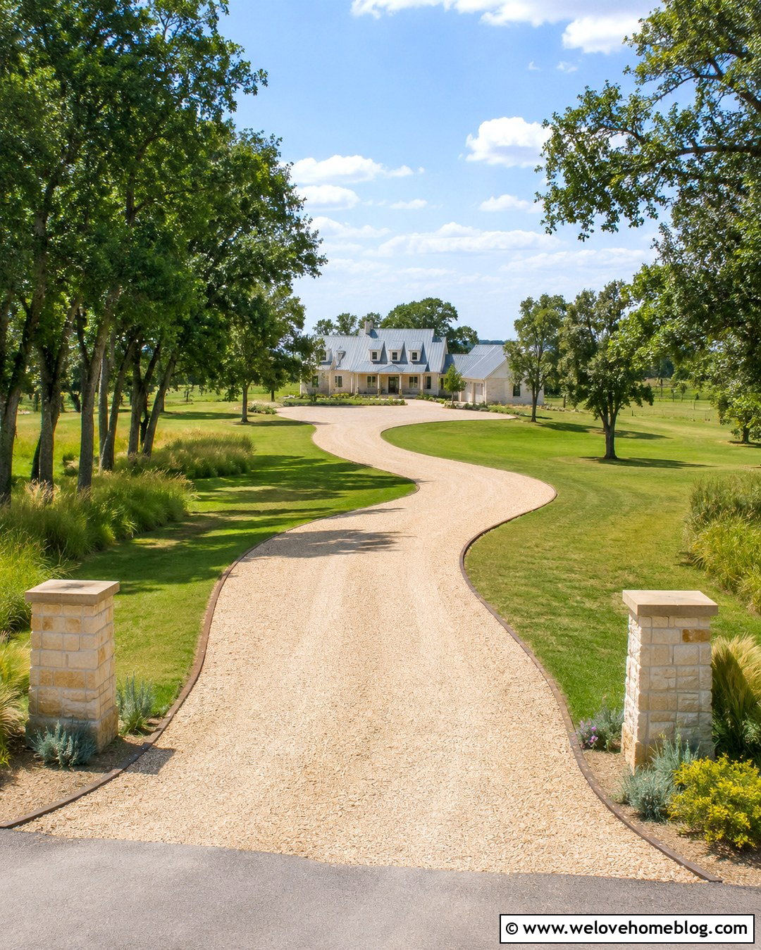 Long Gravel Pull Through Driveway - 20 Pull Through Driveway Ideas