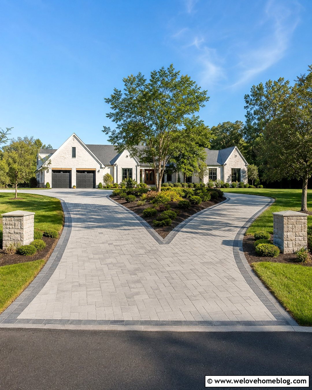 Long Split Driveway With Guest Parking - 45 long driveway ideas