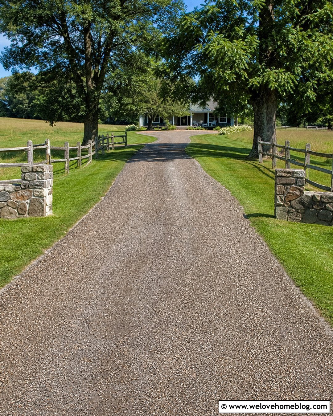 Long Tar And Chip Driveway With Country Borders - 45 long driveway ideas