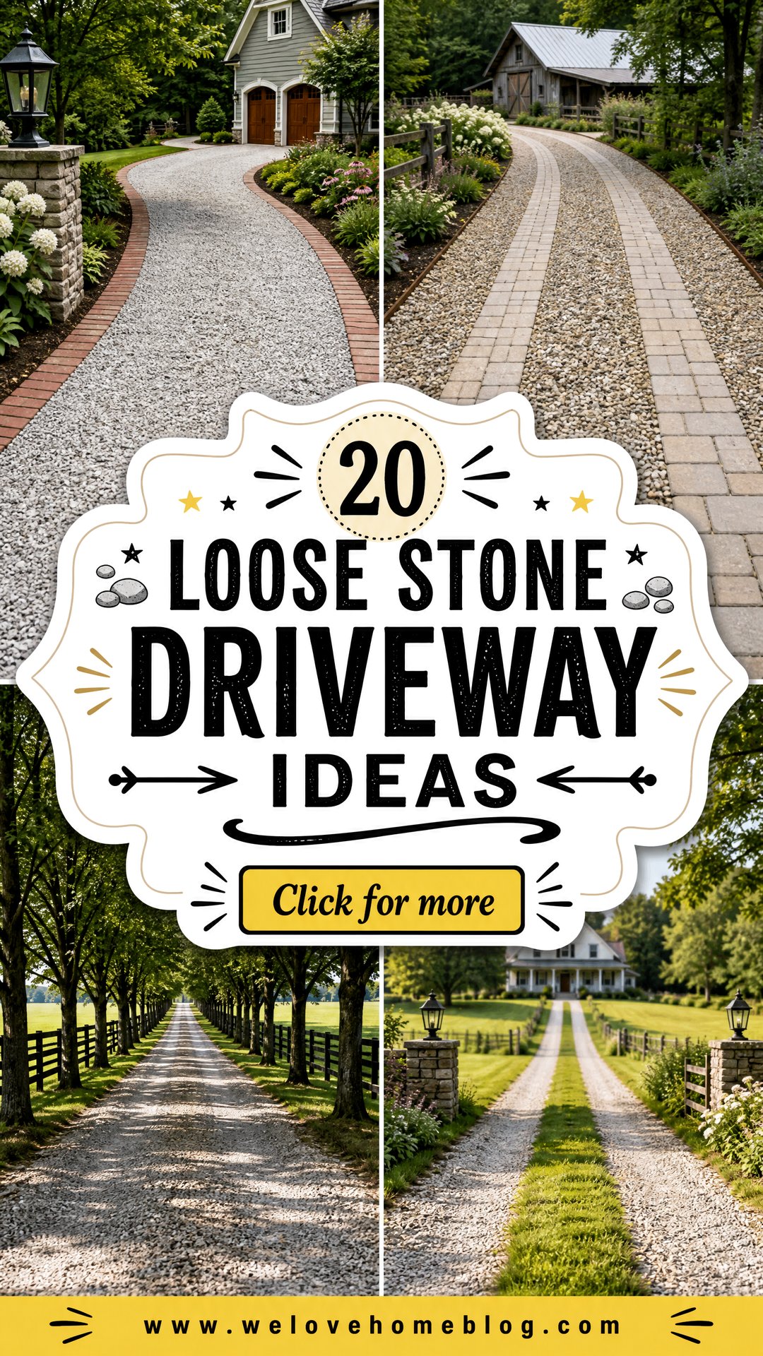20 Loose Stone Driveway Ideas for Relaxed Rustic Curb Appeal - 20 Loose Stone Driveway Ideas for Relaxed, Rustic Curb Appeal