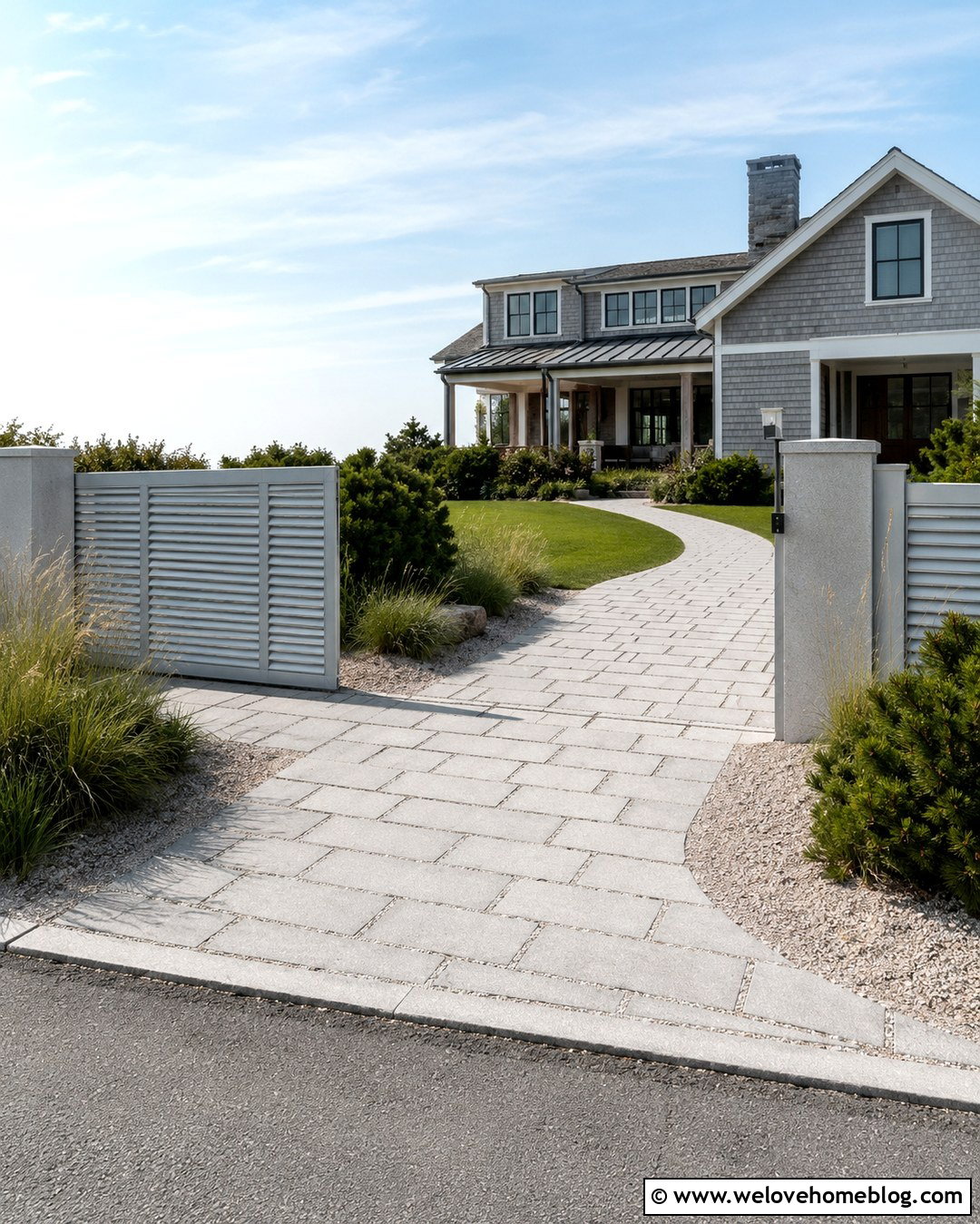 Louvered Gate And Coastal Fence - 20 gates and fences driveway ideas